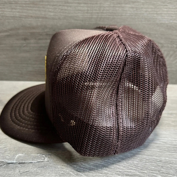 Vintage Trucker Hat With Construction Co Advertisement NOS Mesh Foam Snapback - Picture 2 of 6